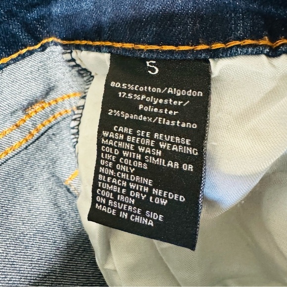 Q17 Jeans Blue Distressed High Rise Skinny Cotton Blend Jeans Sz 5 - Picture 13 of 13